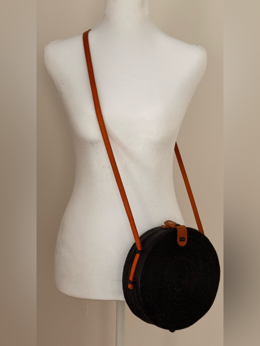 Faithful the Brand Woven Round Crossbody Bag